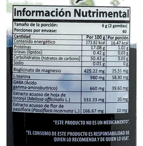 Magnesio Teanina Zenn 120 Gomitas Para Niños Natural Health