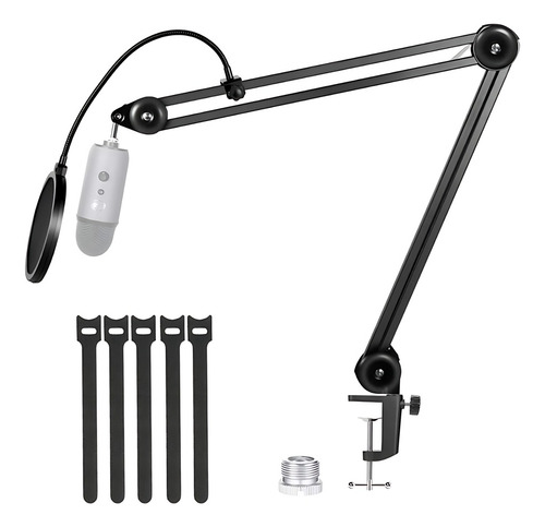 2 Suporte Articulado Grande P Microfone Hyperx Solo/quadcast Cor Preto