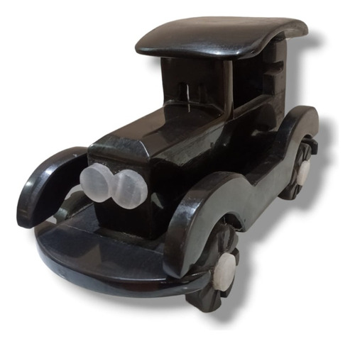 Figura De Auto Antiguo En Mármol Negro