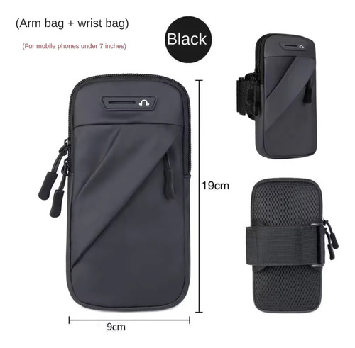 Bolsa Deportiva De Teléfono Celular Para Brazo + Regalo Gris Lisa