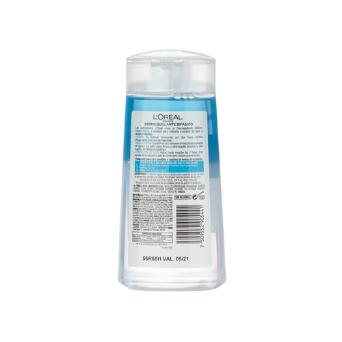 Imagen 2 de 2 de Bifásico desmaquillante L'Oréal Paris Hidra Total 5 125 ml