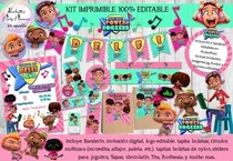 Comprar Kit Imprimible Mini Beat Power Rockers Nena Rosa Editable