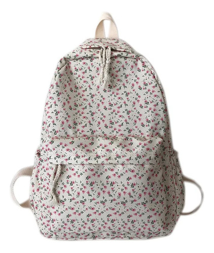 Mochila Con Estampado Floral Para Niñas Adolescentes, Estudi