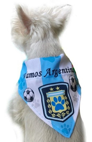 Imagen 4 de 9 de Collar Con Pañuelo Bandana Ajustable Para Perros Argentina