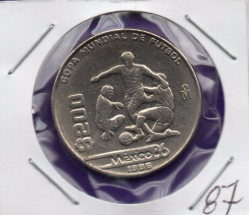 Imagen 3 de 4 de Oferta Moneda Docientos Pesos Fub Boll 1986 C13