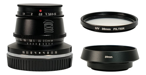 Ttartisan 1.378 In F1.4 Aps-c Formato Gran Apertura Manual . Color Negro