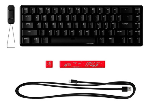 Teclado Gamer Hyperx Alloy Qwerty Con Luz Rgb Negro Inglés Us