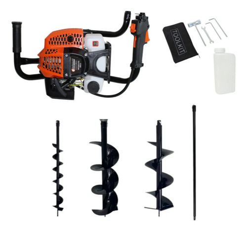 Perfurador Solo Trado Gasolina C/3 Brocas + Extensão 100cm