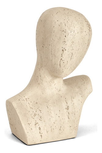 Escultura Busto Em Polirresina Bege Mart 22cm