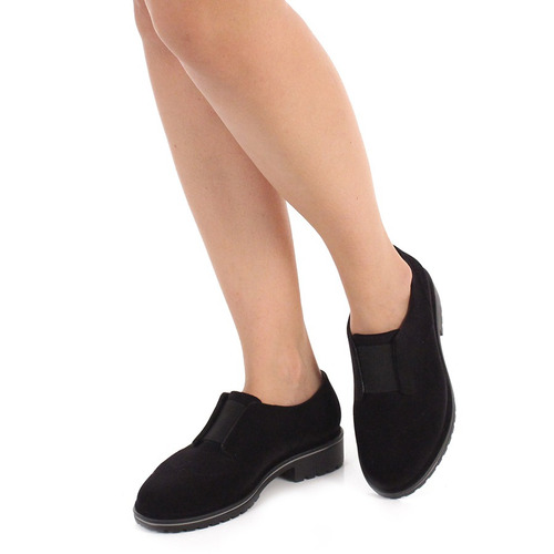 Sapato Oxford Feminino Zaxy Point Floc - Preto