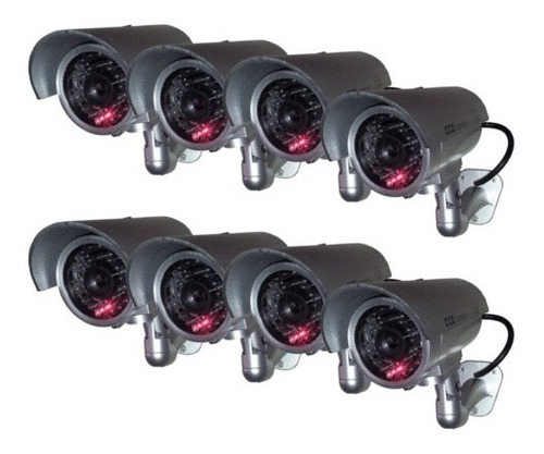 Imagen 1 de 5 de 8 X Cámara De Seguridad Dummy Exterior Falso Intermitente Ba