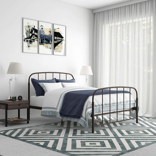 Dhp Lafayette - Cama De Metal, Color Bronce