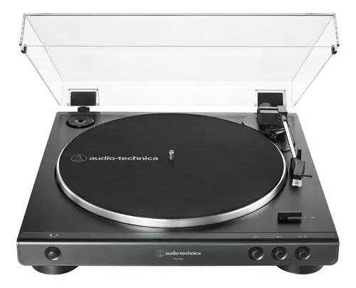 Bandeja de DJ preta Audio-Technica AT-LP60X-BK