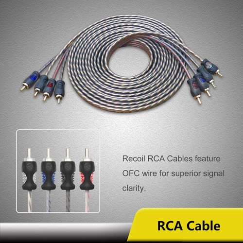 Amplificador Cca Recoil Rck44 True 4 Gauge Completo De 4 Can