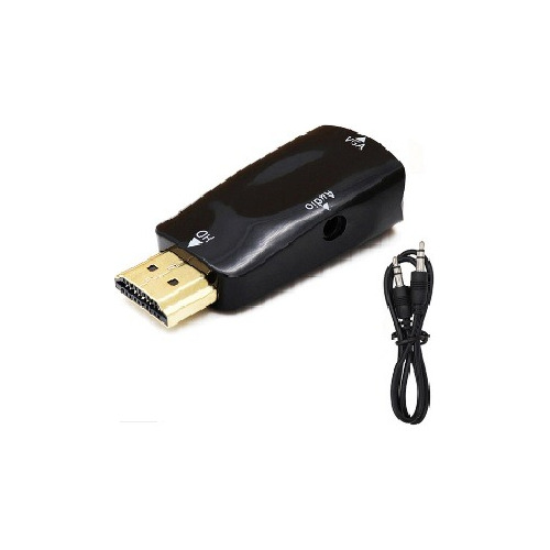 Adaptador Convertidor Hdmi A Vga Con Cable De Audio  Sonido