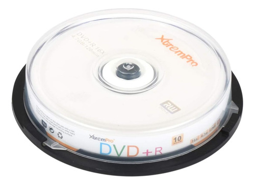 Dvd+r 16 X 4.7gb 120min Dvd Grabable Paquete De 10 Disc...