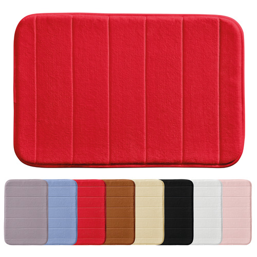 Tapete Antiderrapante Macio Soft Para Banheiro Conforto Luxo Cor Vermelho