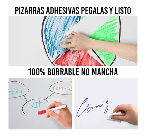 Pizarra Adhesiva Acrílica Blanca 100 X 70 Cm