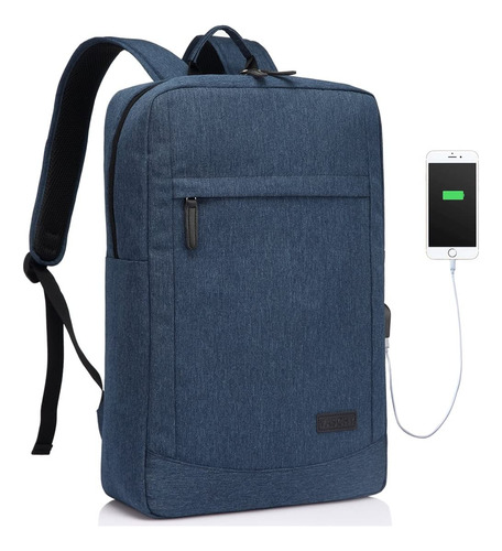 Mochila Azul Para Computadora Portatil Hasta 17 Pulgadas