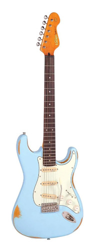 Guitarra Vintage V6 Mrlb Distressed Laguna Blue