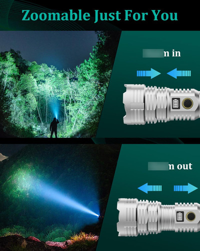 Linterna Led Recargable Lightlink 990000 Lúmenes Ip65 Color De La Luz Color De La Linterna