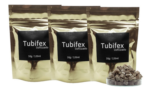 30g/360ml Gusano De Fango Tubifex Sp. Liofilizado En Cubos.