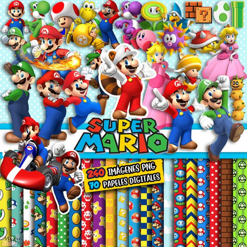 Cliparts Imagenes Png Papel Digital Super Mario Bros