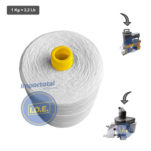 Bobina De Hilo Para Cosedora De Sacos 1 Kg / 2,2 Lb