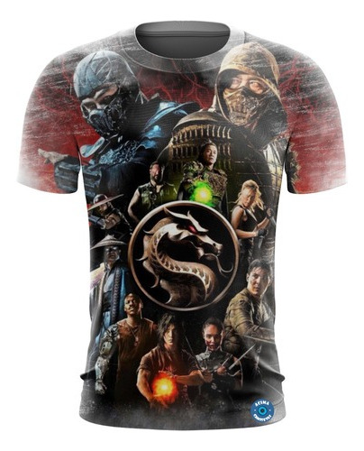 Camisa Camiseta Mortal Kombat Arte Personagens 03121