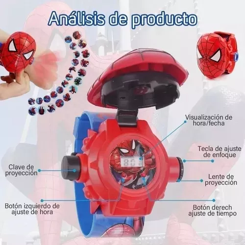 Proyector De Linterna Infantil, Linterna con Proyector con 24 Dibujos,  Linterna Proyector Spiderman Niño Regalo de Educación Temprana para Niños y  Niñas (Rojo) : : Iluminación