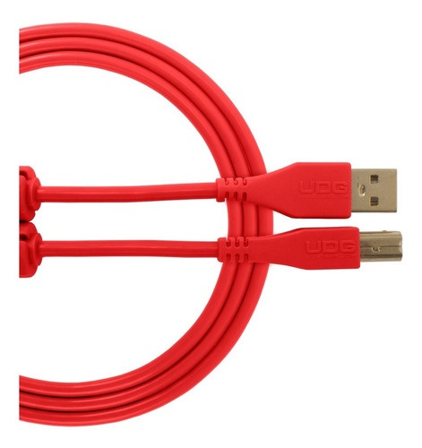 Cable Audio Usb Udg 2.0 A-b 2 Mt Rojo Recto U95002rd