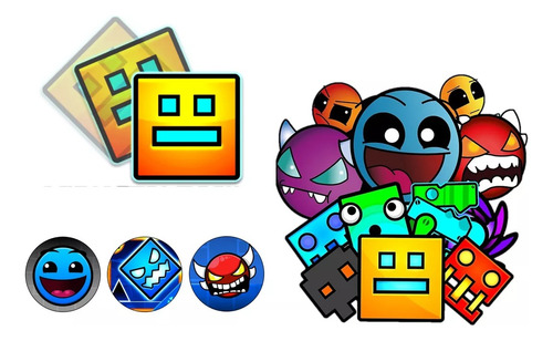 Kit Imprimible Geometry Dash Cotillón Cumpleaños