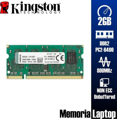 Memoria Ram Ddr2 2gb 800mhz Laptop Kingston 
