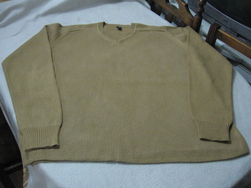 Sweater Cuello En V Gap Talla Xxl Color Cafe Claro Impecable