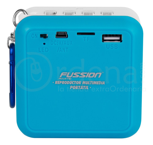 Bocina Portatil Multimedia Fussion Usb Sd Aux Fm Isp-2wh
