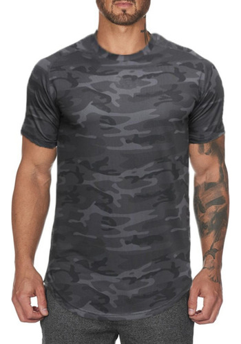 Camiseta Deportiva Elástica De Secado Rápido Para Hombre