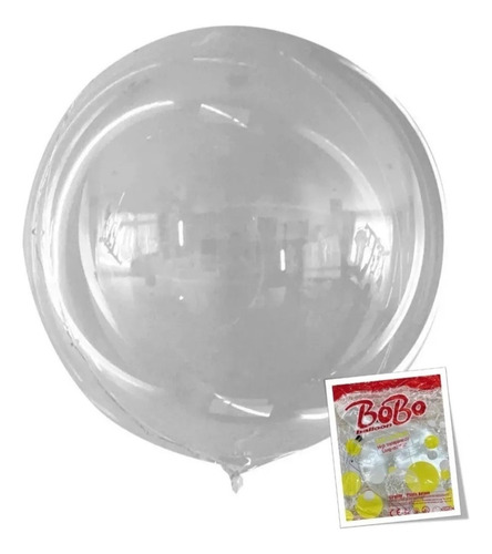 Bobo 24" globo circular cor transparente pack 50 unidades pvc