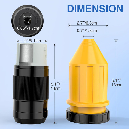 Cable De Alimentación Rv Twist Lock Plug 50a 125/250v Nema S