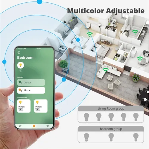 De Foco Wifi Inteligente Rgbcw 9w Para Homekit Alexa