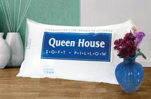 Almohada Vellon Siliconado Soft Clasica 70x45 Queen House Color Blanco