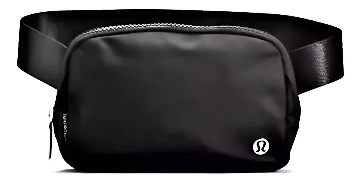 Cangurera Unisex Lululemon Everywhere Negra con Correa Ajustable para Viaje