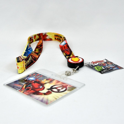 Iron Man The Avengers Porta Gafete Retractil 100% Original