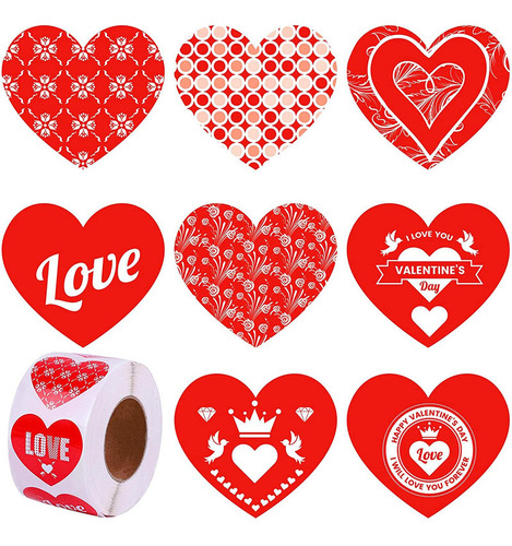 Pegatinas En Forma De Corazón Etiquetas De 1,5 Para