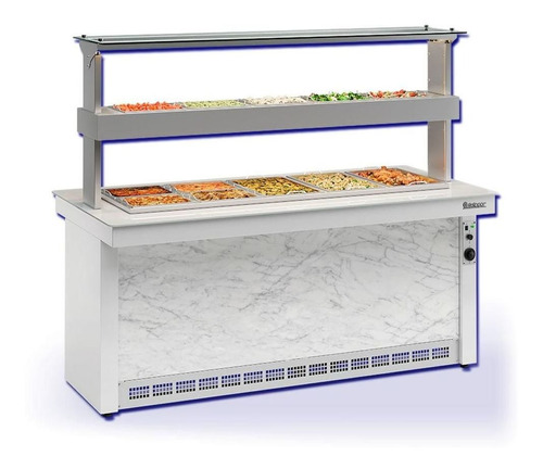 Buffet Self Service Gelopar Gbtr 200 Quente Frio 12 Cubas