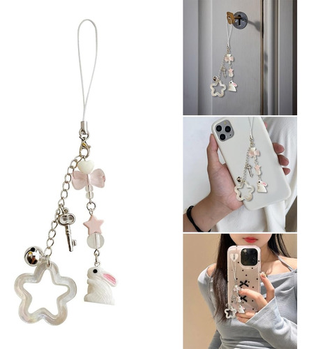 2pc Colgante Abalorio Conejos Con Diseño De Estrella Dulce,