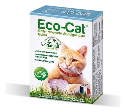 Collar Repelente Pulgas Para Gato Eco-cat Aceites Naturales