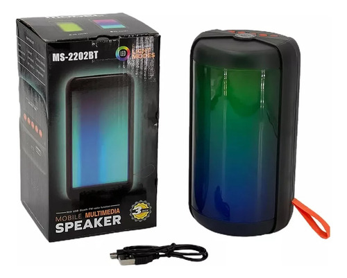 Bocina Bluetooth Portátil Altavoz Impermeable Con Rgb Lucesa