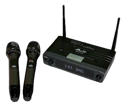 2 Microfonos Uhf Mano Profesional 30 Frecuencias Gbr