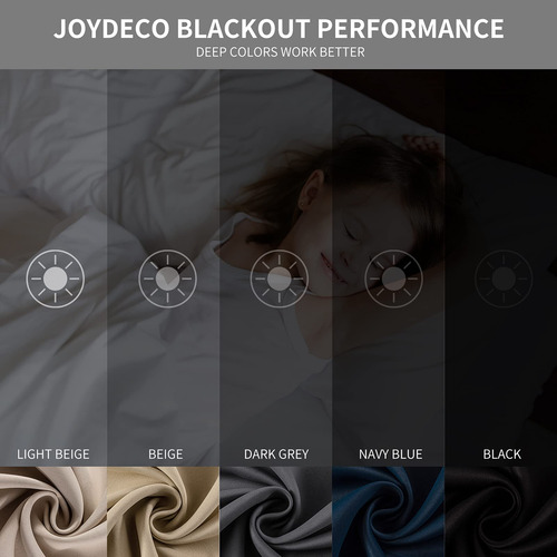 Conjunto De 2 Painéis Blackout Curtains Joydeco 274 Cm De Co