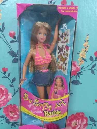 Barbie Butterfly Art 1998 Tatuada Antiga 80 90 Frisada